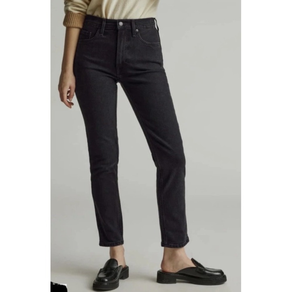 EVERLANE The Original Cheeky Jean Coal Black Size 27 NEW Organic Cotton Casual